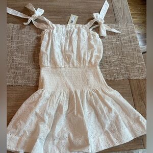 Ramy Brook White Eyelet mini dress
